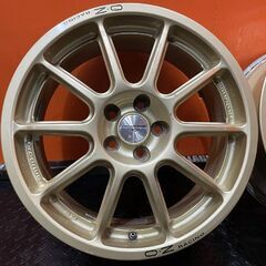 BS prodrive by O.Z プロドライブ オズレーシング 17インチ 4本 7J5HPCD100+52 ゴールド レガシィ インプレッサ等　(VHM704)の画像
