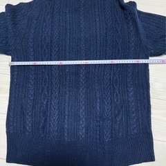 新品 レディース ネイビー ニット 長袖 トップス セーター フリーサイズの画像