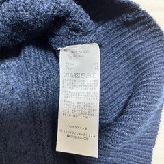 新品 レディース ネイビー ニット 長袖 トップス セーター フリーサイズの画像