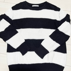 新品 ロデオクラウンズ ボーダー ニット 長袖 トップス S 綿...