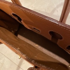 RIZ茶パンプス&革バッグの画像
