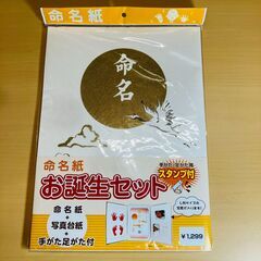 シャチハタ 命名紙 お誕生セット（手がた・足がた用スタンプ付き）