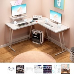 机　
ゲーミングL字デスクの画像