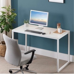 受け渡し予定者決まりました　目立つ汚れや傷無し　ワークデスク　オフィスデスク　ホワイト　幅100×奥行き70×高さ70cmの画像