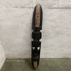 木彫り 飾り アフリカスタイル お面 アンティーク オブジェ ア...