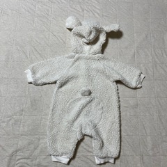 80cm うさぎ　カバーオール　ロンパース　ボアフリースの画像