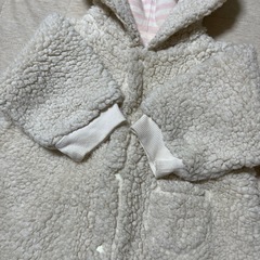 80cm うさぎ　カバーオール　ロンパース　ボアフリースの画像