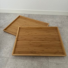 IKEA OSTBIT バンブートレー 2点セット