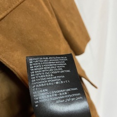 【新品⚜️】H&M エイチアンドエム ノーカラースウェードコート 七分袖 茶 ブラウン S Mの画像