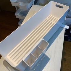 ヤマザキ実業　スリム水切りバスケット　ロングホワイト