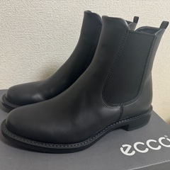 Ecco 黒サイドゴアブーツ 37 新品箱付き ショートブーツ 本革