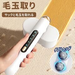 【新品・未使用】ダブルヘッド 4段階 電動毛玉取り