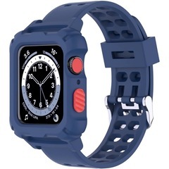 アップルウォッチ 互換用 保護ケース バンド 38mm/40mm 紺