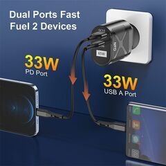 65w(PD33w)急速充電器★iPhone★macbook pro 13★Dellなど一部のノートPC充電可能の画像