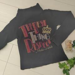 長袖 女の子 黒ロンT スパンコール 秋物 140cm