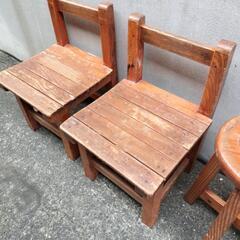 🌀昭和の木製椅子🌀　2個セット