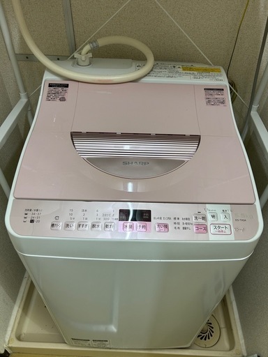 SHARP 縦型洗濯機 ES-TX5A 5.5kg ピンク
