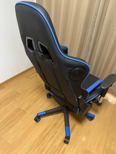 GTRacing PCゲーミングチェア 内蔵スピーカー付き オットマン