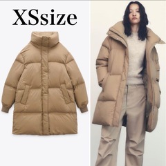  ZARA ダウンジャケット ブラウン ダウンコート