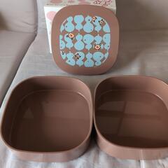 【お話中】くまちゃん二段お弁当箱の画像