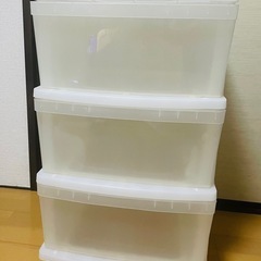 ニトリ　プラチェスト　3段　衣装ケース　キャプター付き