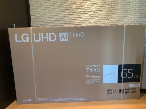 新品　未使用　LG 4K スマートテレビ　65V