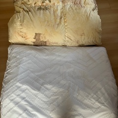 中古 羽毛布団 + 中綿布団