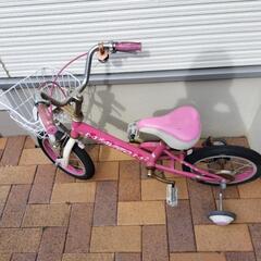 【受渡者決定】無料　女の子　補助輪付き自転車　の画像