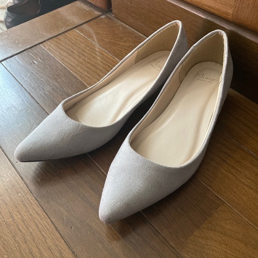 グレーローヒールパンプス24cm size