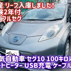 日産 リーフ 電気自動車 車検 ナビ フルセグ プッシュ ヒータ...