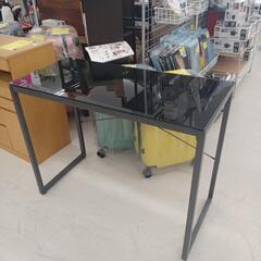 ★ジモティ割あり★ ガラスPCデスク　BK　高さ(H)76× 幅...