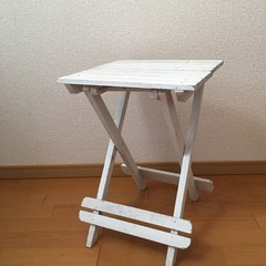 ★もらってください★カントリー調ホワイト木製イス ビンテージ ダ...
