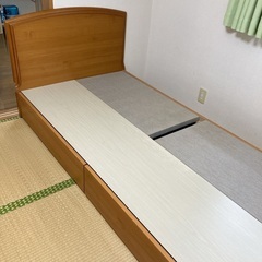 ベッドフレーム　シングルサイズ　引き出し付