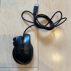 エレコム USB ゲーミングマウス 【DUX】 有線 10ボタン 2400dpi ハードウェアマクロ対応 M-DUX30BK ジャンクの画像
