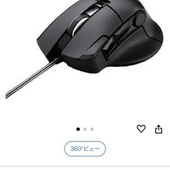 エレコム USB ゲーミングマウス 【DUX】 有線 10ボタン 2400dpi ハードウェアマクロ対応 M-DUX30BK ジャンクの画像