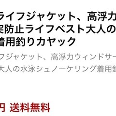 ライフジャケット（新品）値下げの画像