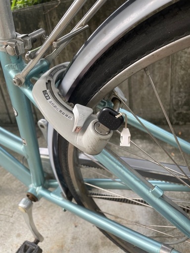 【自転車】ブリヂストン 27インチ L型 5段ギア ベルト駆動 軽量アルベルトロイヤル 中古 水色 <静岡県浜松市>
