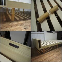 オーヤマ  高さ調整可能　コンセント付き　ベッドフレーム　すのこ　シングルの画像