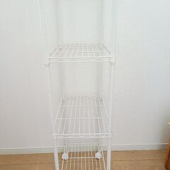 スチールラック（ホワイト）美品！の画像