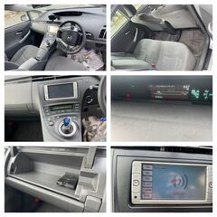 H.22(2010年トヨタ プリウス 1.8 Sグレード車検2年間80900km,TV,AUX,ナビ、ETC,スペアキーの画像