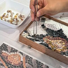 大理石で作る！月一回のモザイク講座、土曜クラス、日曜クラスの画像
