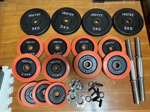 ダンベルセット　フラットベンチ付き