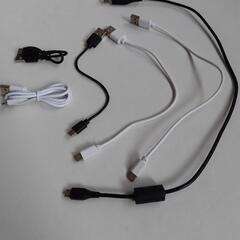 無料｢スマホ充電｣等,USBマイクロBケーブル未使用を含む6本セットの画像
