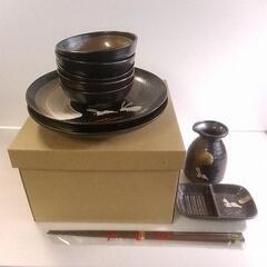 新品未使用 うさぎ柄 陶器セット ブラウン 