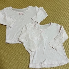 肌着90 ピンク2着セット