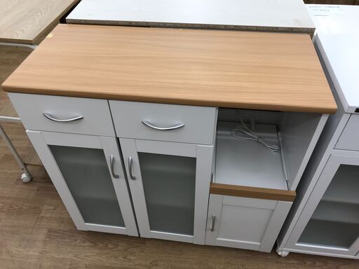 ★ジモティ割あり★  キッチンカウンター ホワイト H89×W90×D40 クリーニング済み KJ6578