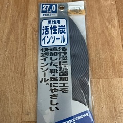 活性炭インソール 27cmの画像
