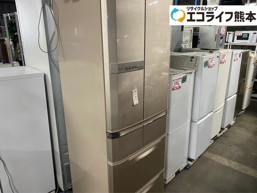 2010年製　三菱ノンフロン冷凍冷蔵庫　自動製氷機付き　465L MR-E47S-F1