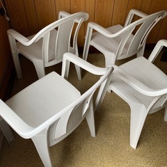 美品　★Grosfillex ゴーフィレックス★フランス製　ガーデンチェア４脚セット　屋外家具の画像