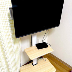 TCL 32V型 テレビ Google TV フルハイビジョン／キャスター付きTVスタントセットの画像